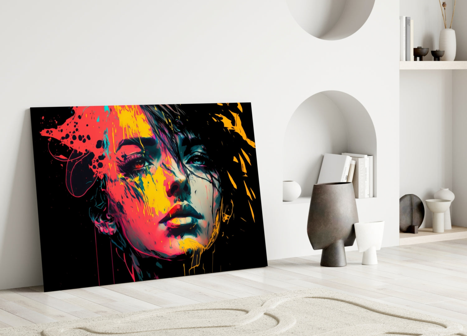 Insigneart USA Rebel Beauty Glass Wall Art || Designer Collection