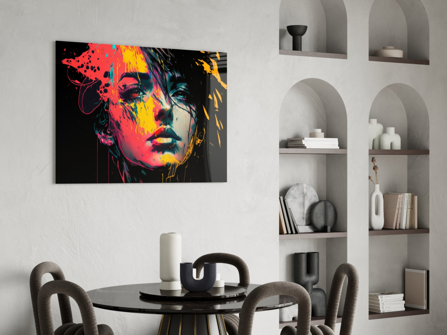 Insigneart USA Rebel Beauty Glass Wall Art || Designer Collection