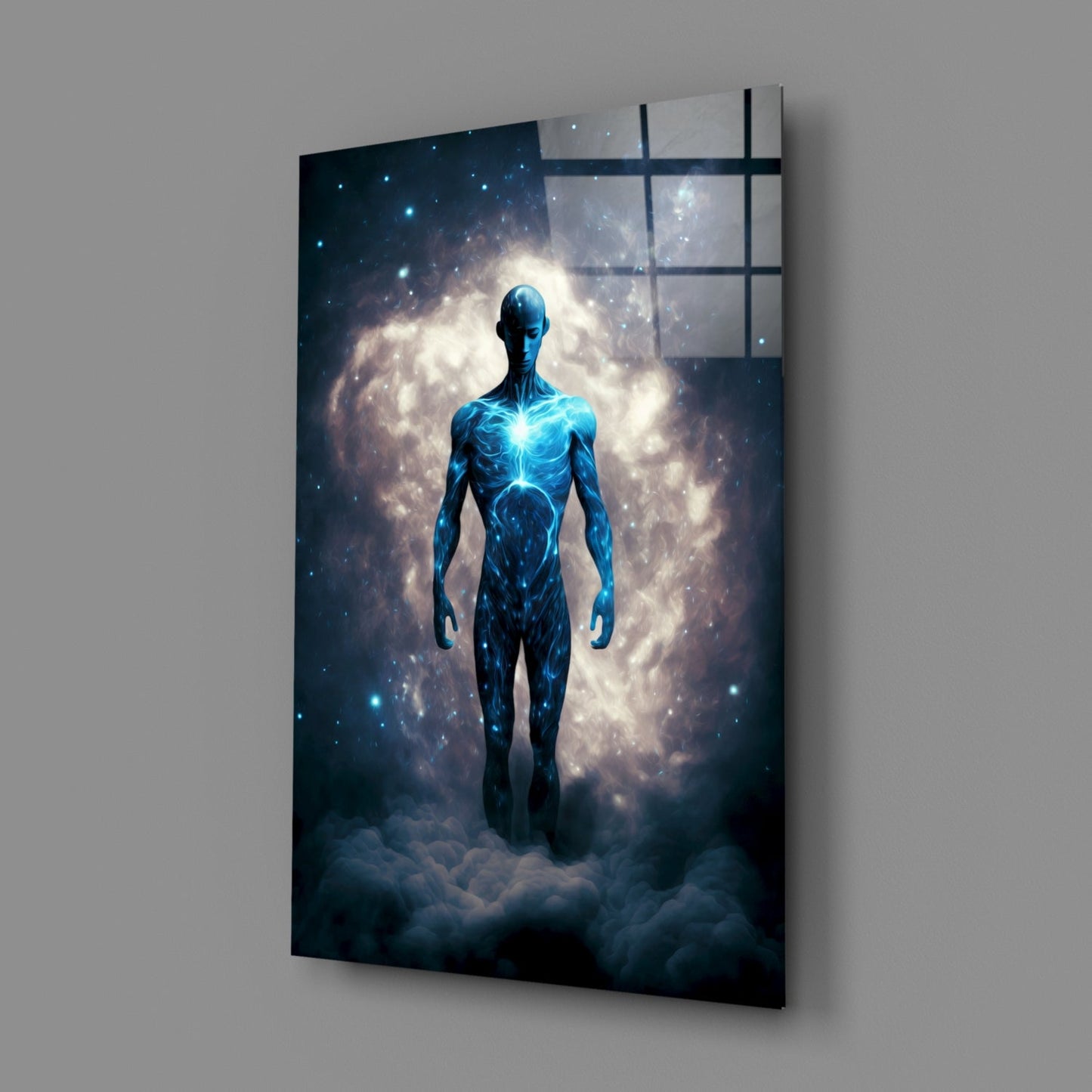 Insigneart USA Vitruvius Man Glass Wall Art || Designers Collection