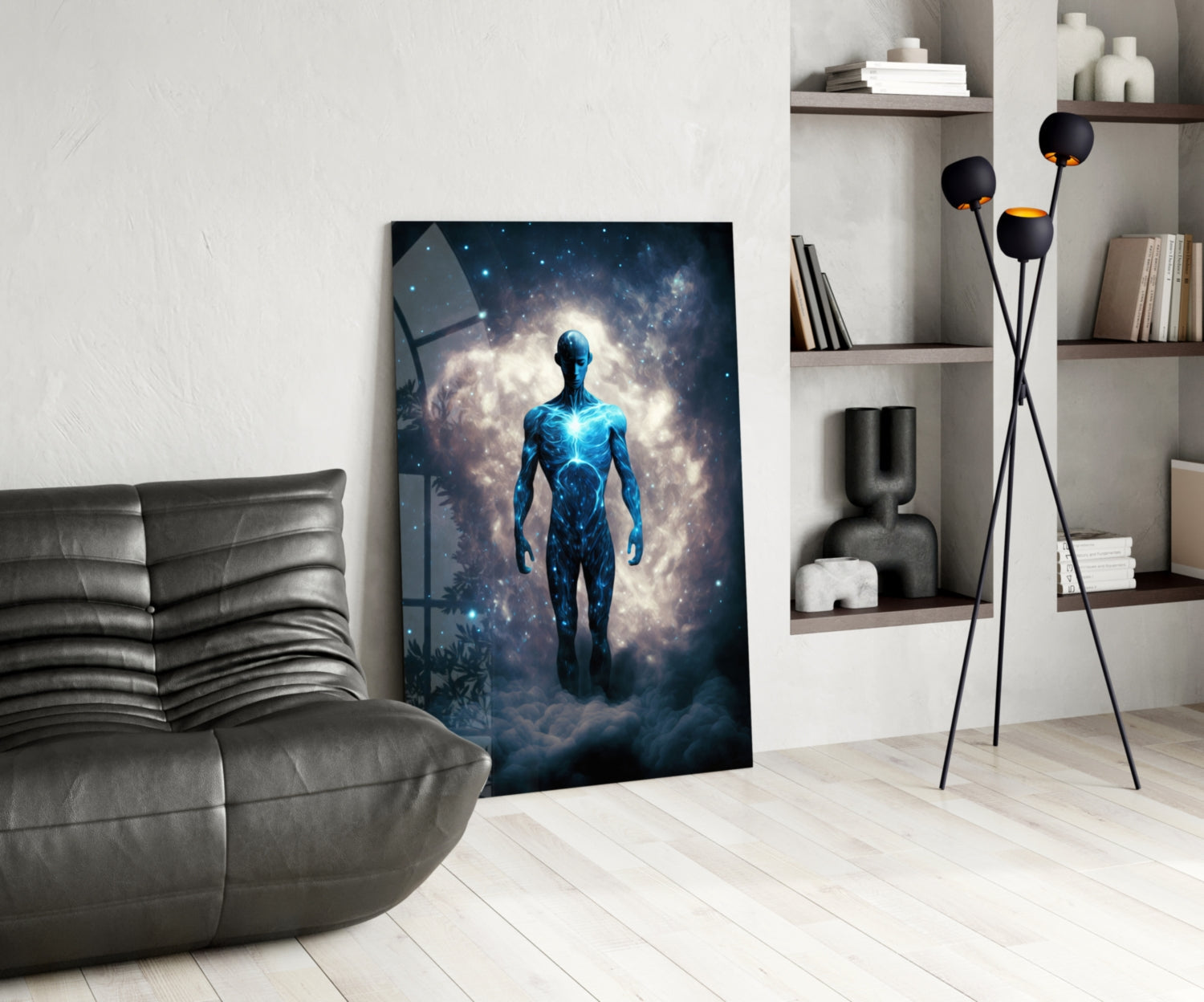 Insigneart USA Vitruvius Man Glass Wall Art || Designers Collection