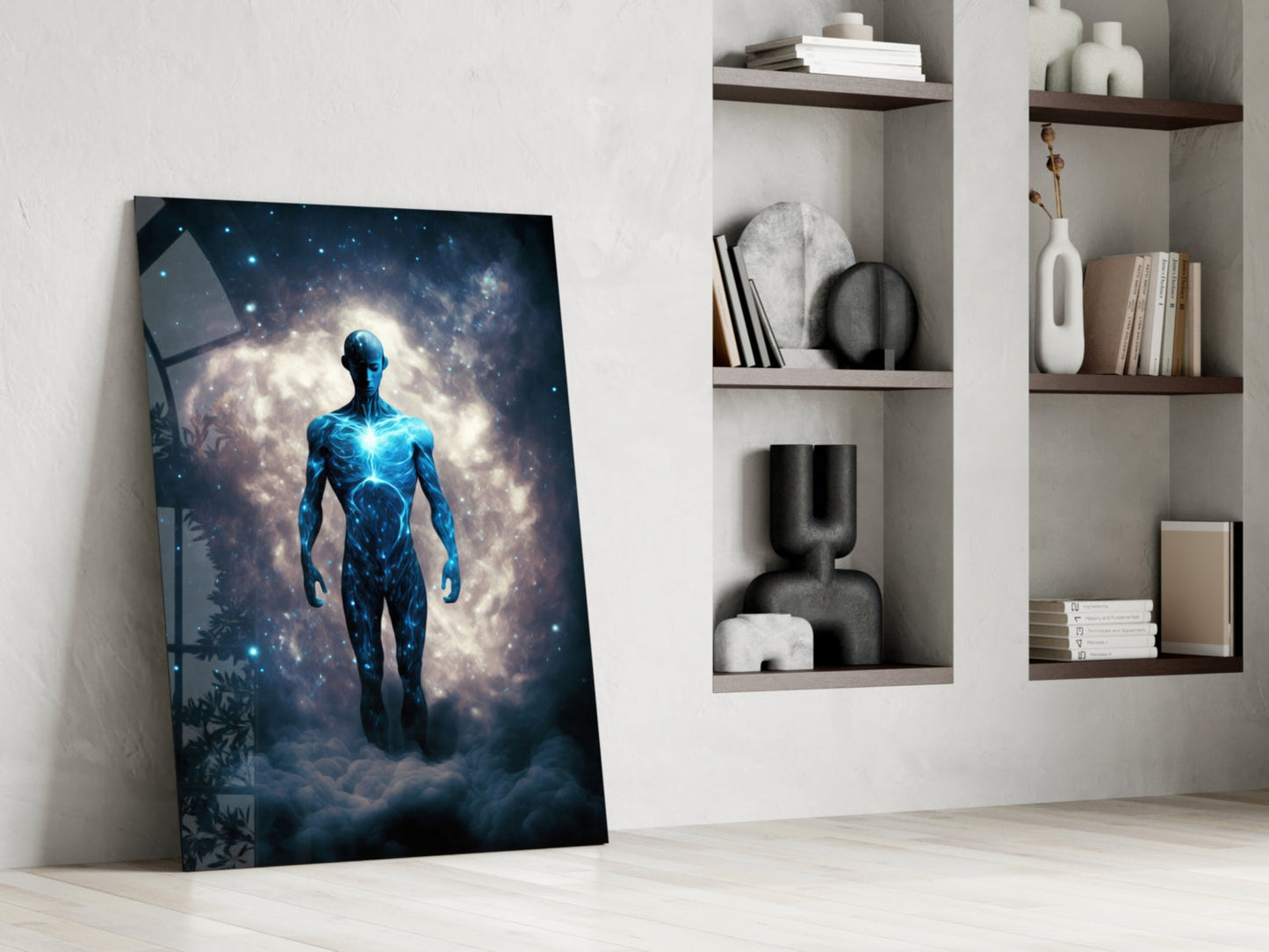 Insigneart USA Vitruvius Man Glass Wall Art || Designers Collection