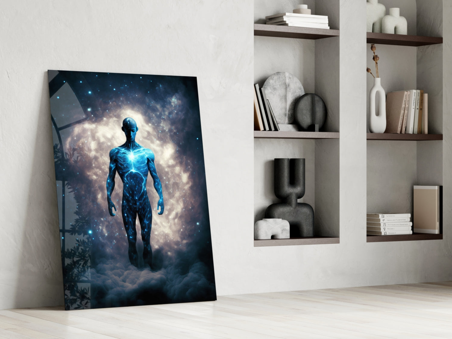 Insigneart USA Vitruvius Man Glass Wall Art || Designers Collection