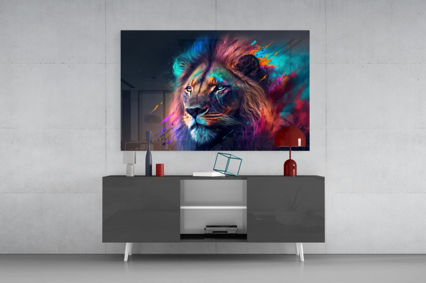 Insigneart USA Nobility of the Lion Glass Wall Art || Designer Collection