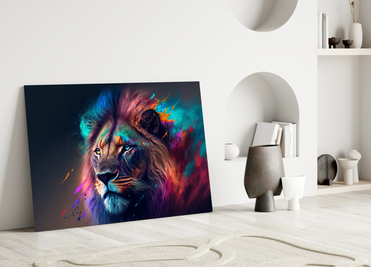 Insigneart USA Nobility of the Lion Glass Wall Art || Designer Collection