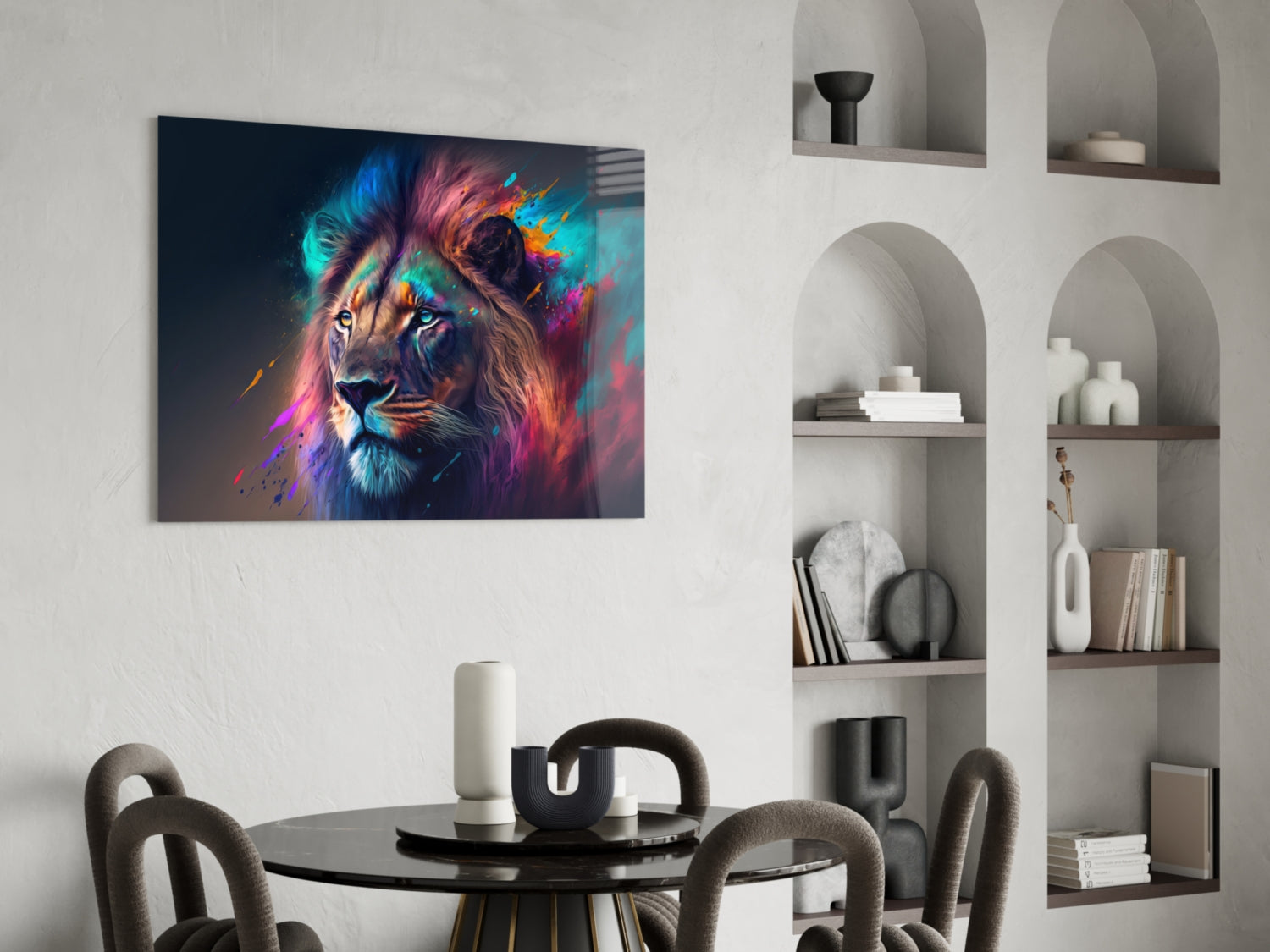 Insigneart USA Nobility of the Lion Glass Wall Art || Designer Collection