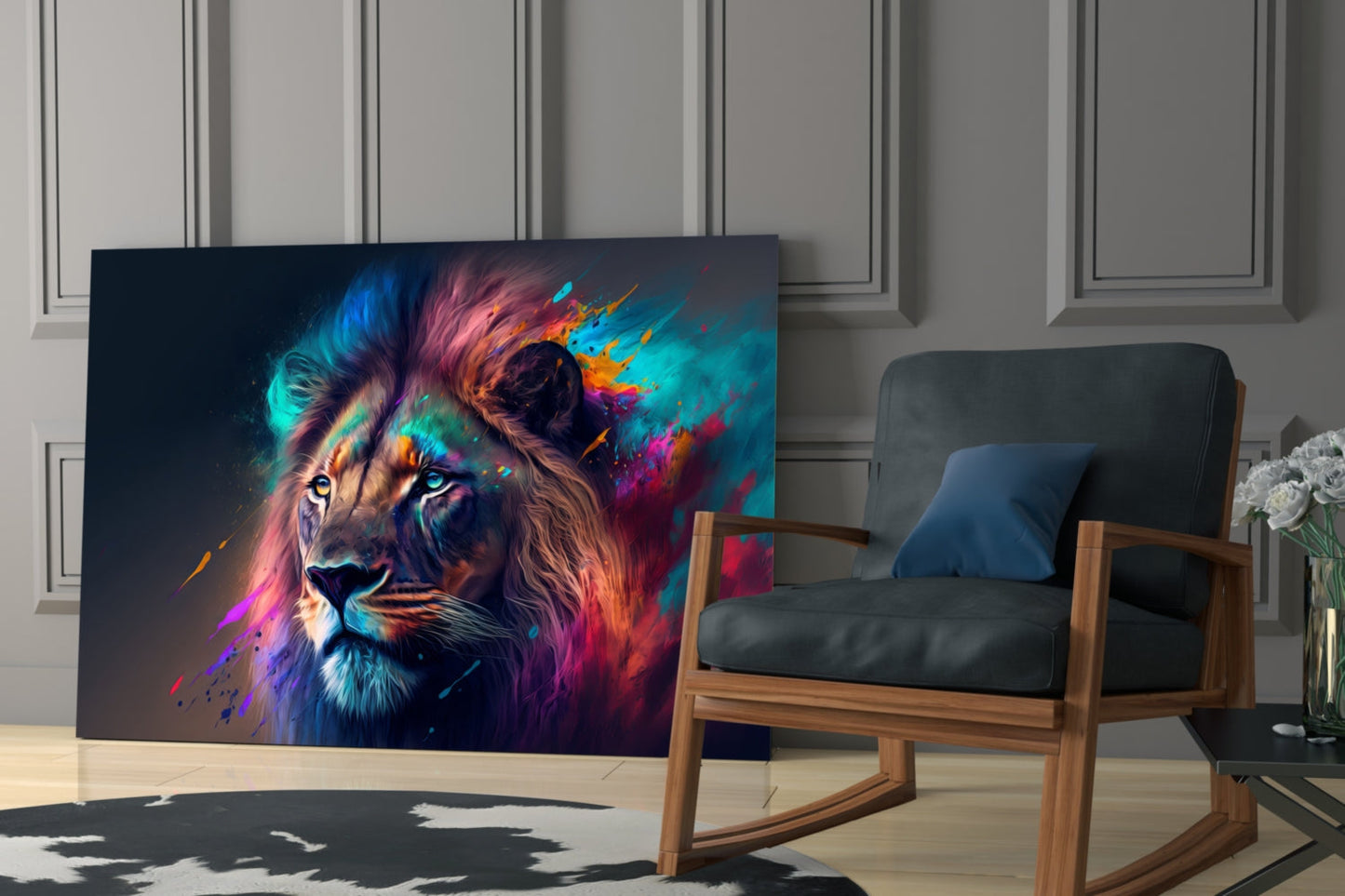 Insigneart USA Nobility of the Lion Glass Wall Art || Designer Collection