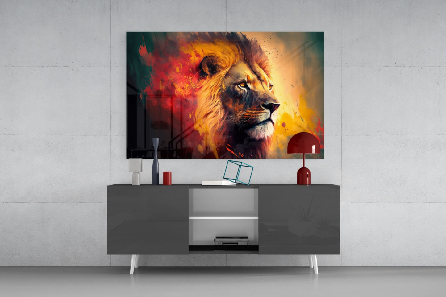 Insigneart USA Nobility of the Lion Glass Wall Art || Designer Collection