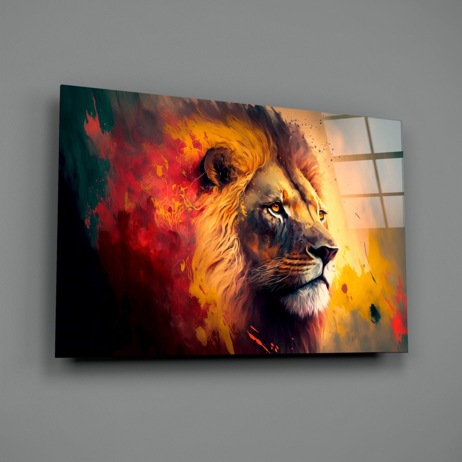 Insigneart USA Nobility of the Lion Glass Wall Art || Designer Collection