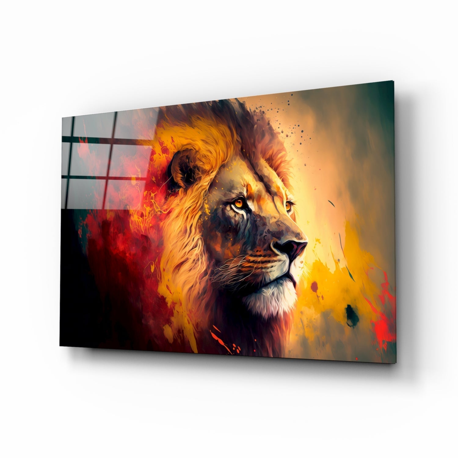 Insigneart USA Nobility of the Lion Glass Wall Art || Designer Collection