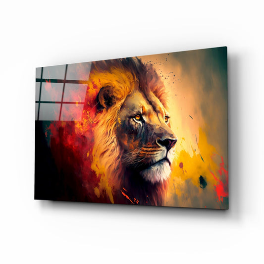 Insigneart USA Nobility of the Lion Glass Wall Art || Designer Collection