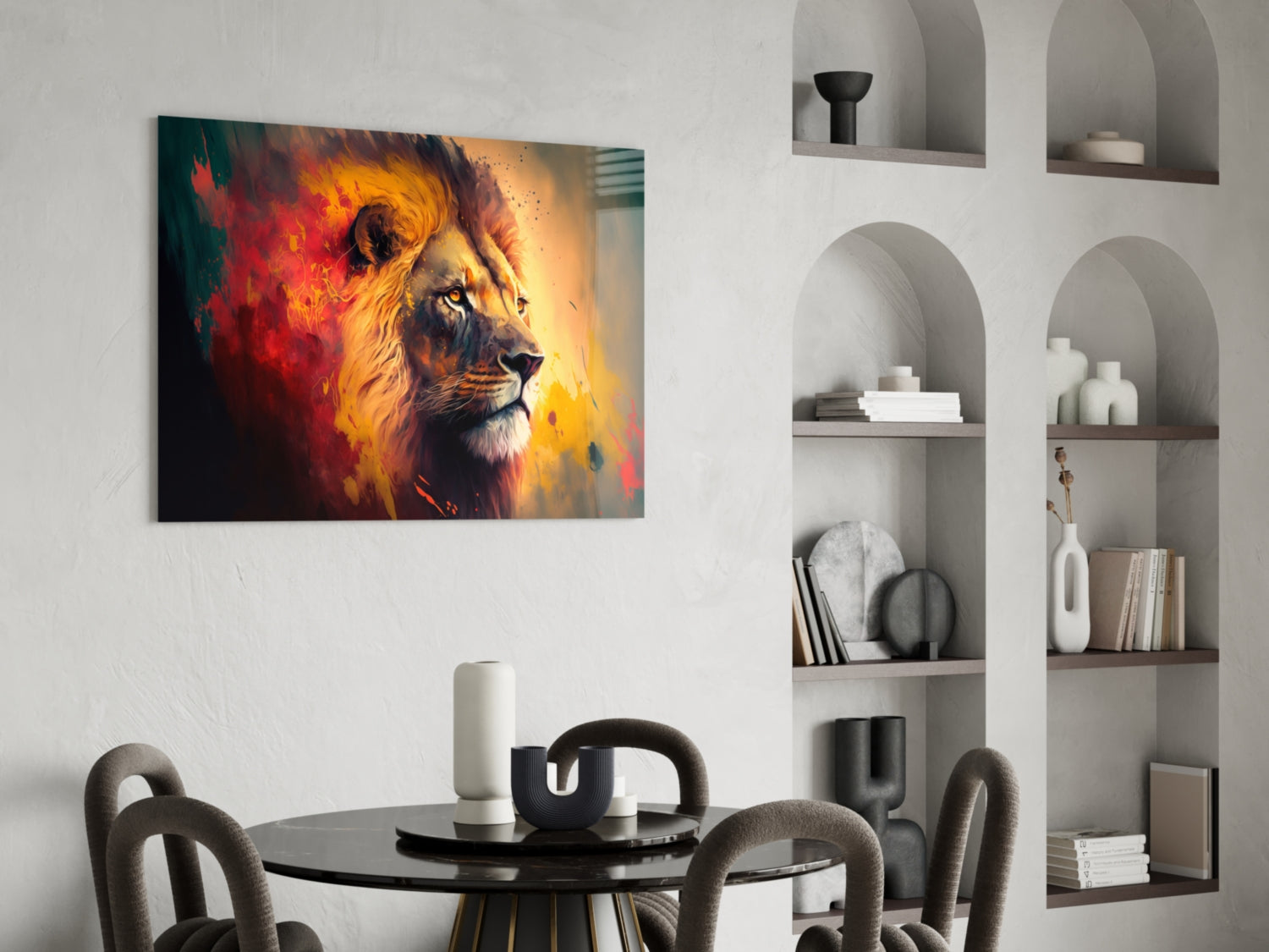 Insigneart USA Nobility of the Lion Glass Wall Art || Designer Collection