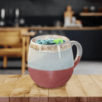 18 oz Large Pottery Coffee Mug, Brown Big Tea Cup for Office and Home, Dishwasher and Microwave Safe EasyOptionXY LLC