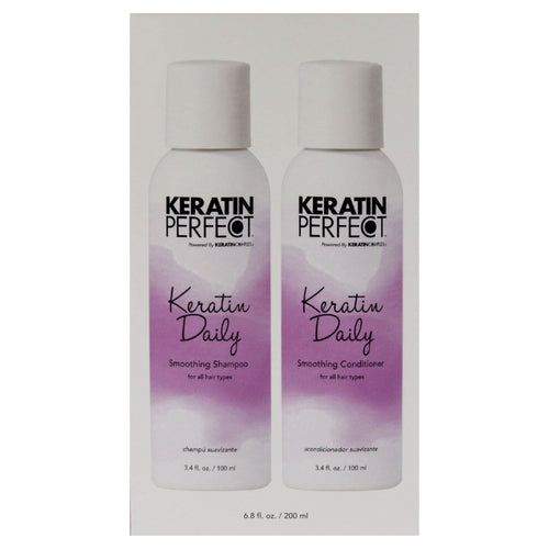 Keratin Daily Duo by Keratin Perfect for Unisex - 2 Pc 3.4oz Shampoo, 3.4oz Conditioner EasyOptionXY LLC
