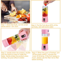 Portable Juicer Blender USB Rechargeable Juicer Cup Fruit Baby Food Mixing Machine with 6 Blades Powerful Motor EasyOptionXY LLC