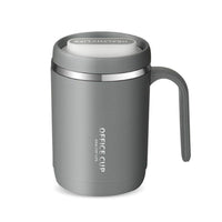 1pc Stainless Steel Cups With Lid; 16 Oz 304 Stainless Steel Tumblers Durable Coffee Mug With Splash Proof Sliding Lid; Drink With Lid Open; Plastic Housing And Lid; Straw Not Included EasyOptionXY LLC
