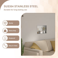 Brushed Stainless Steel Wall Shower  Niche , Double Recessed Shower Shelf for Bathroom EasyOptionXY LLC