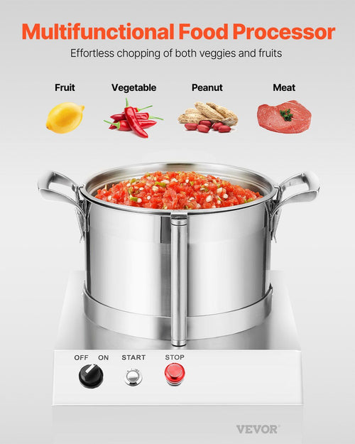 Food Processor Vegetable Chopper 4.3 Quart F ood-G rade Stainless Steel Blender EasyOptionXY LLC