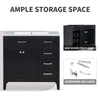 36\" Bathroom Vanity with Sink Combo, Black Bathroom Cabinet with Drawers, Solid Frame and MDF Board EasyOptionXY LLC