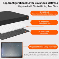 Roll over image to zoom in Adventurer Plus Rooftop Tent Hardshell with Side Awning, Air Conditioner Outlet with Bracket, &Replaceable Rain Flies, Truck Bed Tent for Camping, Pop Up Overland Roof Tents EasyOptionXY LLC