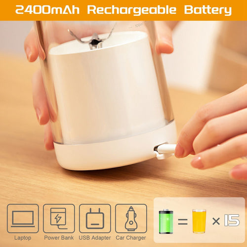 16.9OZ Portable Fruit Blender Electric Rechargeable Juice Cup for Shakes Smoothies Juice Personal Fruit Mixer with 6 Blades EasyOptionXY LLC