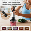 KOIOS 1000W Immersion Hand Blender, Multifunctional 5-in-1 Handheld Blender, 12-Speeds, Stainless Steel blender shaft, includes 600ml Mixing Beaker, 500ml Chopper, Whisk Attachment and Milk Frother EasyOptionXY LLC