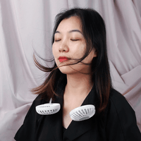 Mini Portable Hanging Neckband Fan USB Rechargeable Double Fans Air Cooler Conditioner Colorful Aroma Electric Desk Fan For Room XH EasyOptionXY LLC