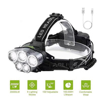 Rechargeable Headlamp for Camping Cycling Hiking Hunting EasyOptionXY LLC