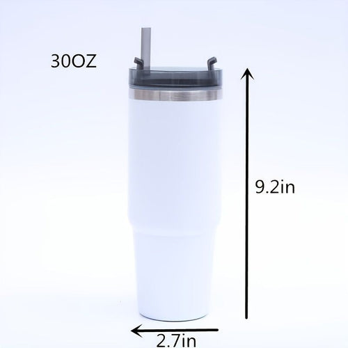 1pc Stainless Steel Vacuum Mug; Home; Office Or Car Vacuum Flask; Insulation Cup With Straw; Insulated Tumbler EasyOptionXY LLC