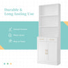 Bathroom Storage Cabinet, Cabinet with Two Doors and Drawers, Adjustable Shelf, Three-layer Open Shelf, MDF Board EasyOptionXY LLC