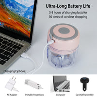 Mini Electric Garlic Chopper 8.45OZ Cordless Garlic Mincer Food Chopper EasyOptionXY LLC