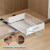 2 Pack Pull Out Cabinet Organizer, Slide Out Cabinet Drawers Peel and Stick Pull Out Drawers Heavy Duty Pull Out Shelf for Kitchen, Cupboard, Pantry, Bathroom EasyOptionXY LLC