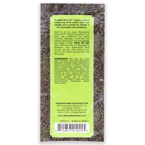 Moisturizing Rinse by Macadamia Oil for Unisex - 10 ml Conditioner EasyOptionXY LLC