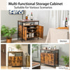 2-Door Buffet Cabinet with Shelves and Cable Management Holes EasyOptionXY LLC