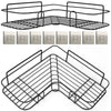 2Pcs Corner Shower Caddy Shelves Wall Mounted Basket Rack Bathroom Shampoo Holder Storage Organizer EasyOptionXY LLC