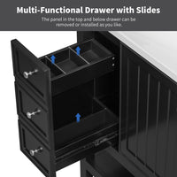 36\" Bathroom Vanity with Sink Combo, One Cabinet and Three Drawers, Solid Wood and MDF Board EasyOptionXY LLC