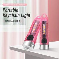 Small Mini Pocket LED Flashlight Torch Keychain Light Rechargeable Lamp BORUiT EasyOptionXY LLC