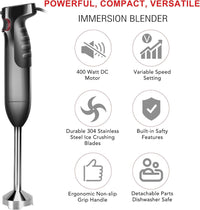 iCucina 4-in-1 Variable Speed Immersion Hand Blender EasyOptionXY LLC