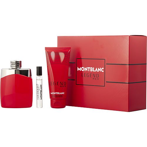 MONT BLANC LEGEND RED by Mont Blanc EAU DE PARFUM SPRAY 3.3 OZ & SHOWER GEL 3.3 OZ & EAU DE PARFUM SPRAY 0.25 OZ EasyOptionXY LLC