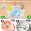 16.9OZ Portable Fruit Blender Electric Rechargeable Juice Cup for Shakes Smoothies Juice Personal Fruit Mixer with 6 Blades EasyOptionXY LLC