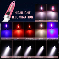 Small Mini Pocket LED Flashlight Torch Keychain Light Rechargeable Lamp BORUiT EasyOptionXY LLC
