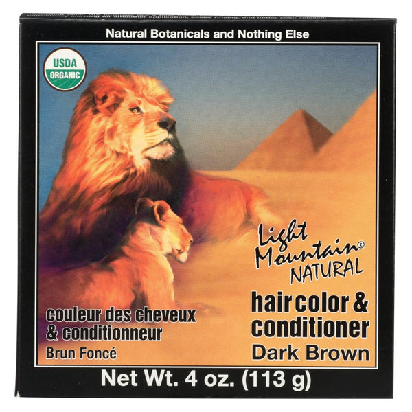 Light Mountain Organic Hair Color And Conditioner - Dark Brown - 4 Oz EasyOptionXY LLC