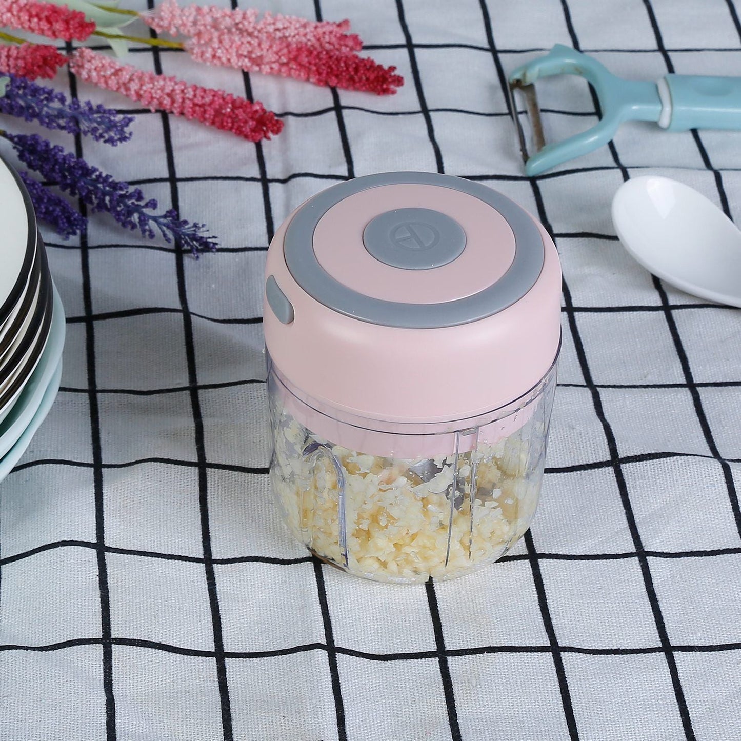 Mini Electric Garlic Chopper 8.45OZ Cordless Garlic Mincer Food Chopper EasyOptionXY LLC