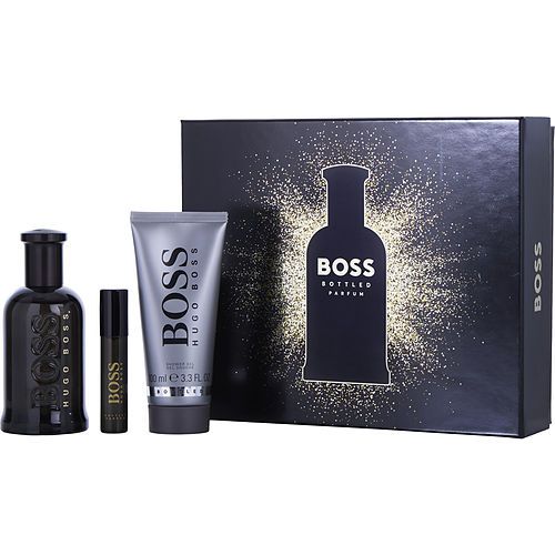 BOSS BOTTLED by Hugo Boss PARFUM SPRAY 3.3 OZ & SHOWER GEL 3.3 OZ & PARFUM SPRAY 0.3 OZ MINI EasyOptionXY LLC