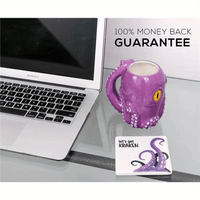 3D Octopus Ceramic Mug, Novel Handmade Octopus Shaped Statue Cup, Festivals or Birthday Gifts for Coffee and Milk Tea EasyOptionXY LLC