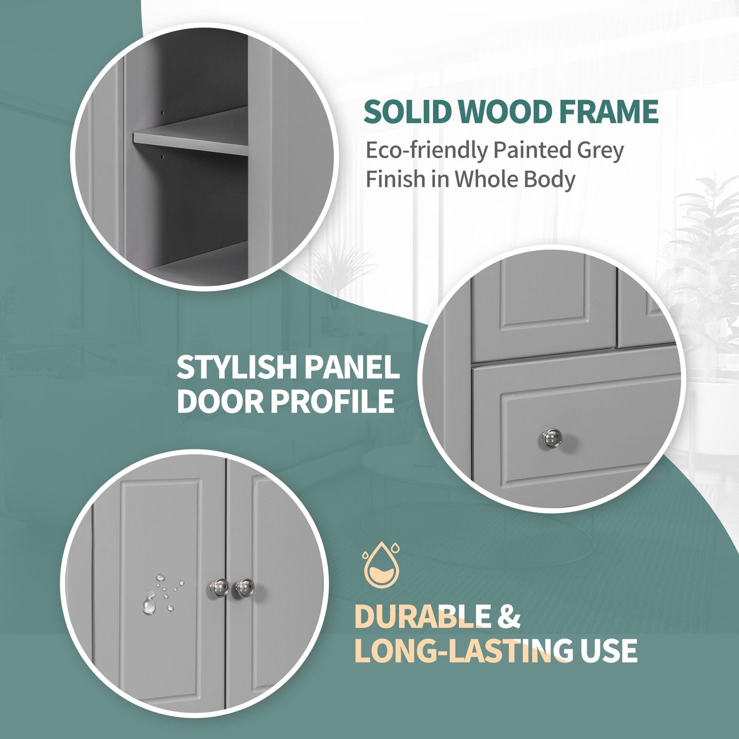 30" Bathroom Vanity with Sink, Bathroom Storage Cabinet with Doors and Drawers, Solid Wood Frame, Ceramic Sink EasyOptionXY LLC