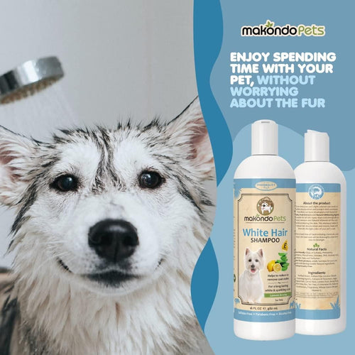 Dog Whitening Shampoo for Dogs with White Light Colored Hair Coat Fur White Haired Pets Shampoo for Itching Dry Sensitive Skin. Non Toxic Formula EasyOptionXY LLC