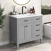 36\" Bathroom Vanity with Sink Combo, Black Bathroom Cabinet with Drawers, Solid Frame and MDF Board EasyOptionXY LLC