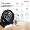 Supersonic Solar-Powered BT Speaker with FM Radio, LED Flashlight & Fan EasyOptionXY LLC