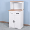 Wooden Kitchen Cabinet White Pantry Storage Microwave Cabinet with Storage Drawer EasyOptionXY LLC