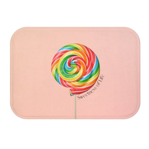 Lollipop Sweetness of Life Message Bath Mat EasyOptionXY LLC